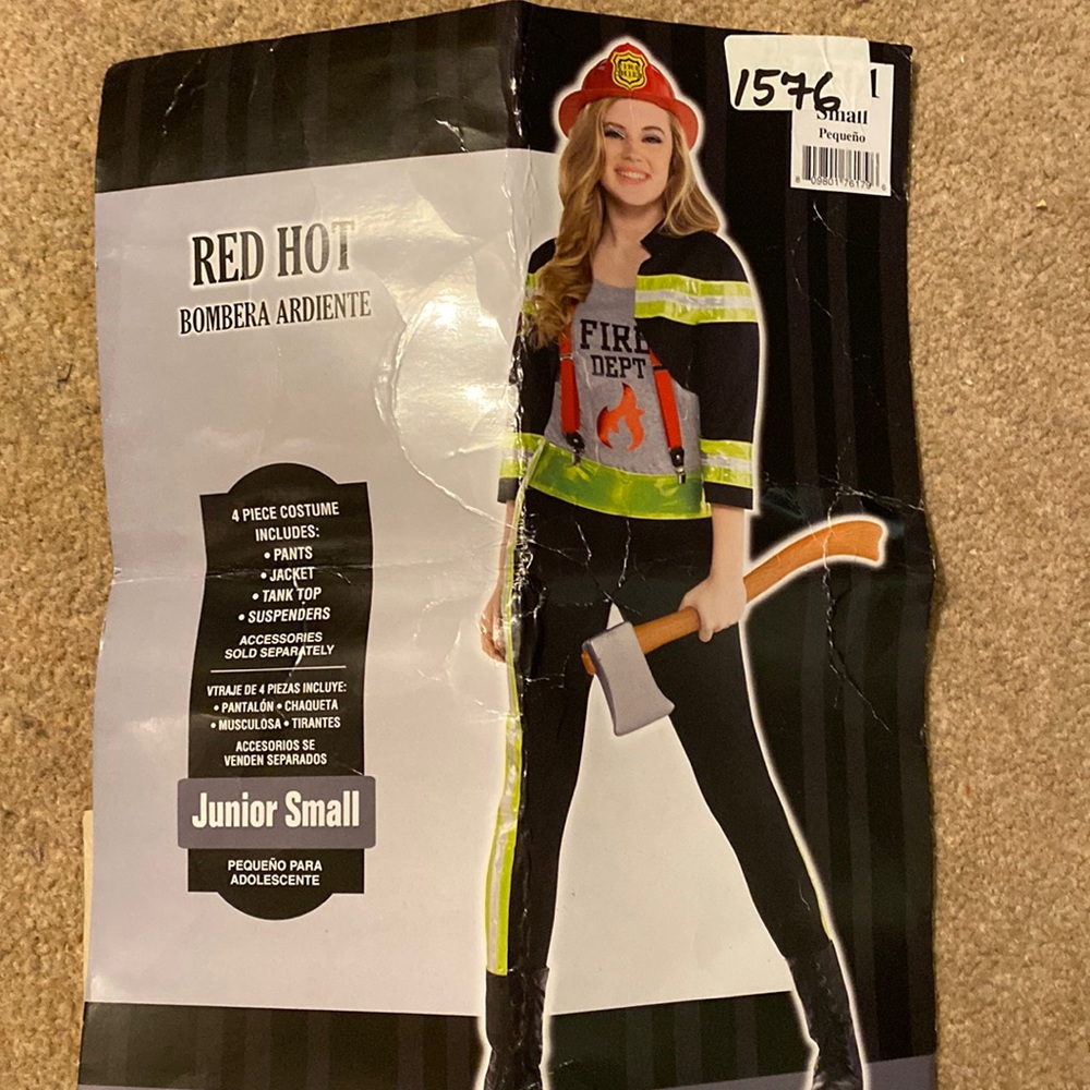 Red Hot Junior Fire Fighter Costume - Small